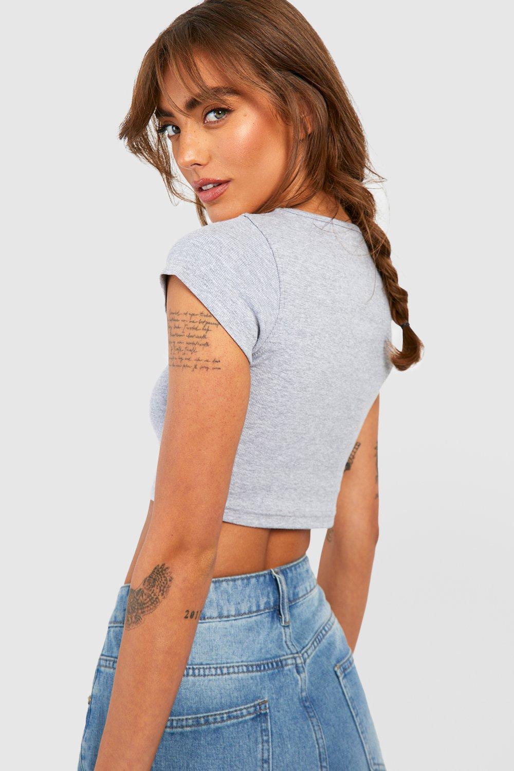 Cut out short sleeve sales top